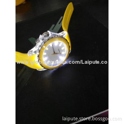 LED Watch Made of Silicone Band Material